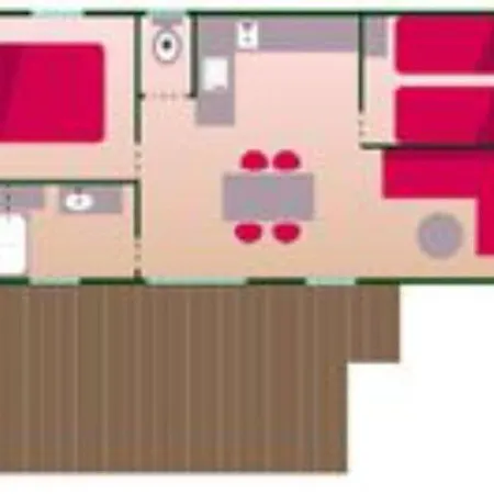 Parque de Campismo 5 Pers. Avec Terrasse Face Au - Api-1-52-600 *